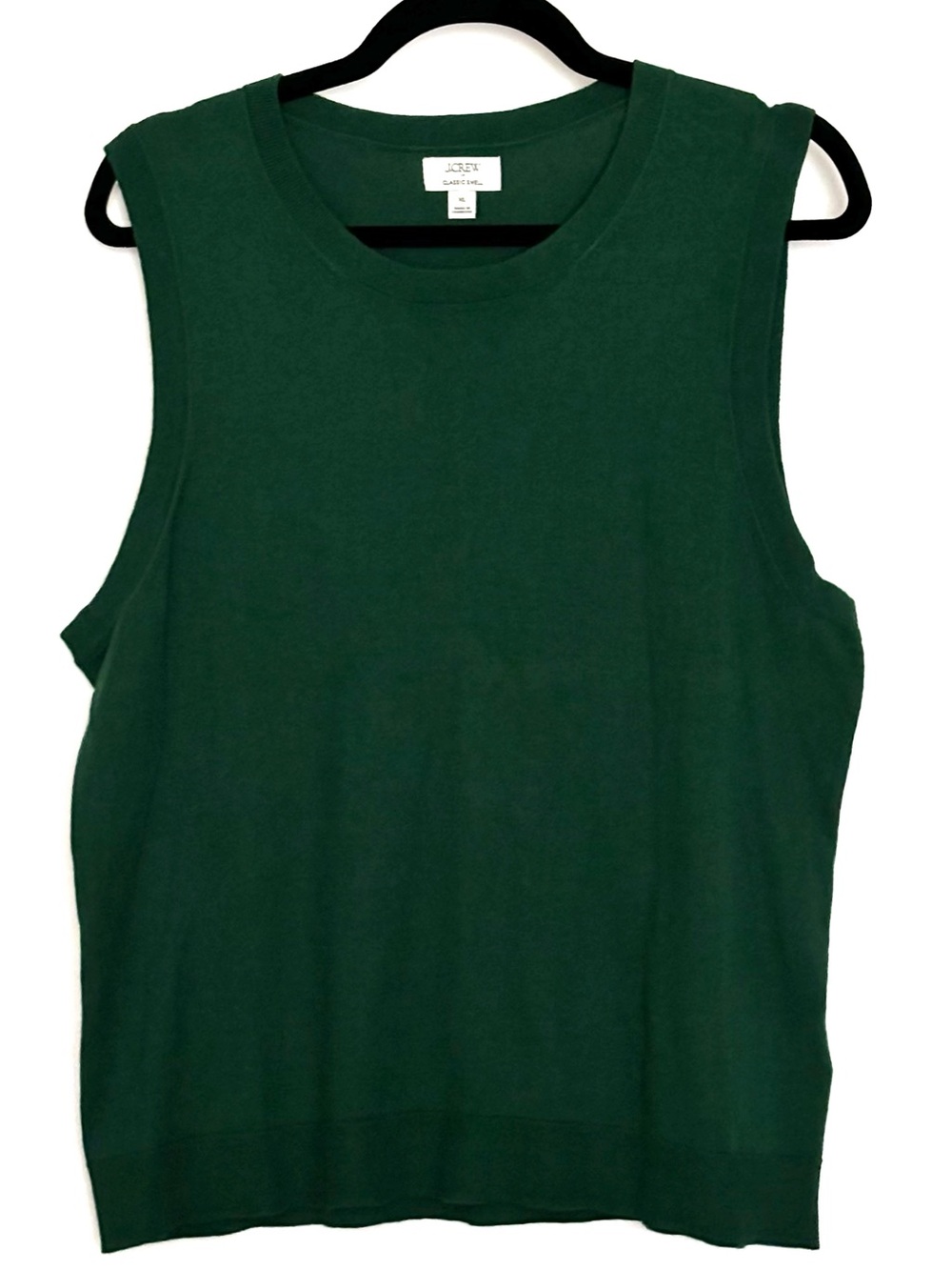 J.Crew Classic Shell Knit Tank Top Green Size XL